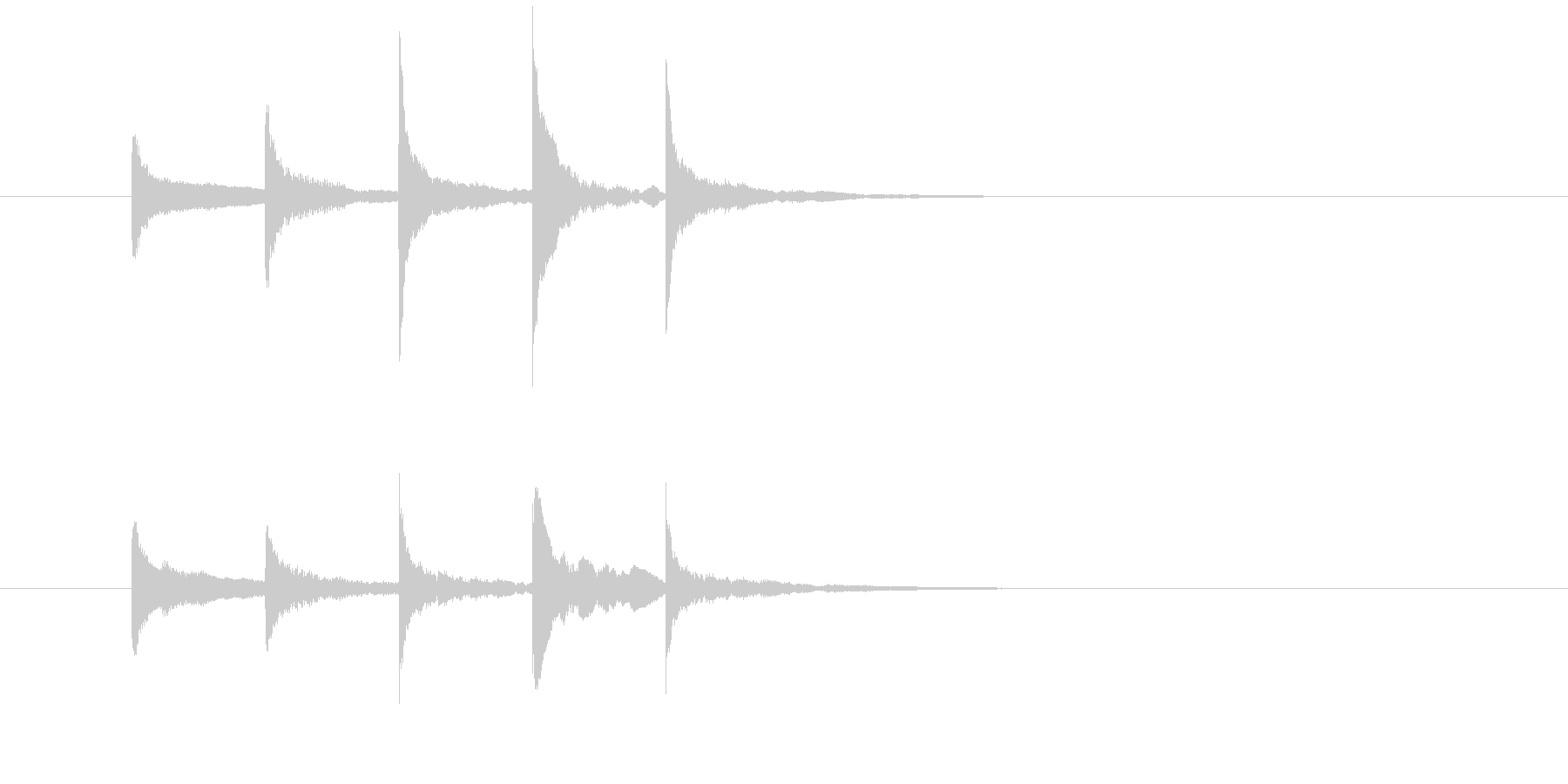 サウンドロゴ・ジングルXylophoneの未再生の波形