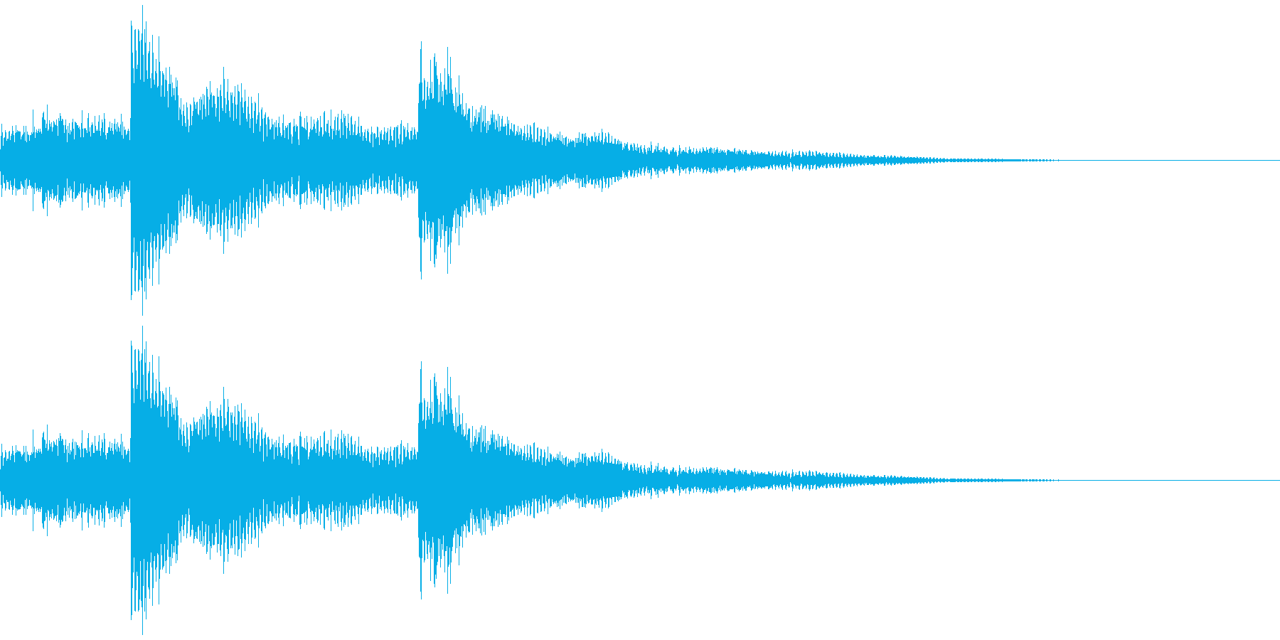 ウインドチャイム効果音(シャリーン)の再生済みの波形