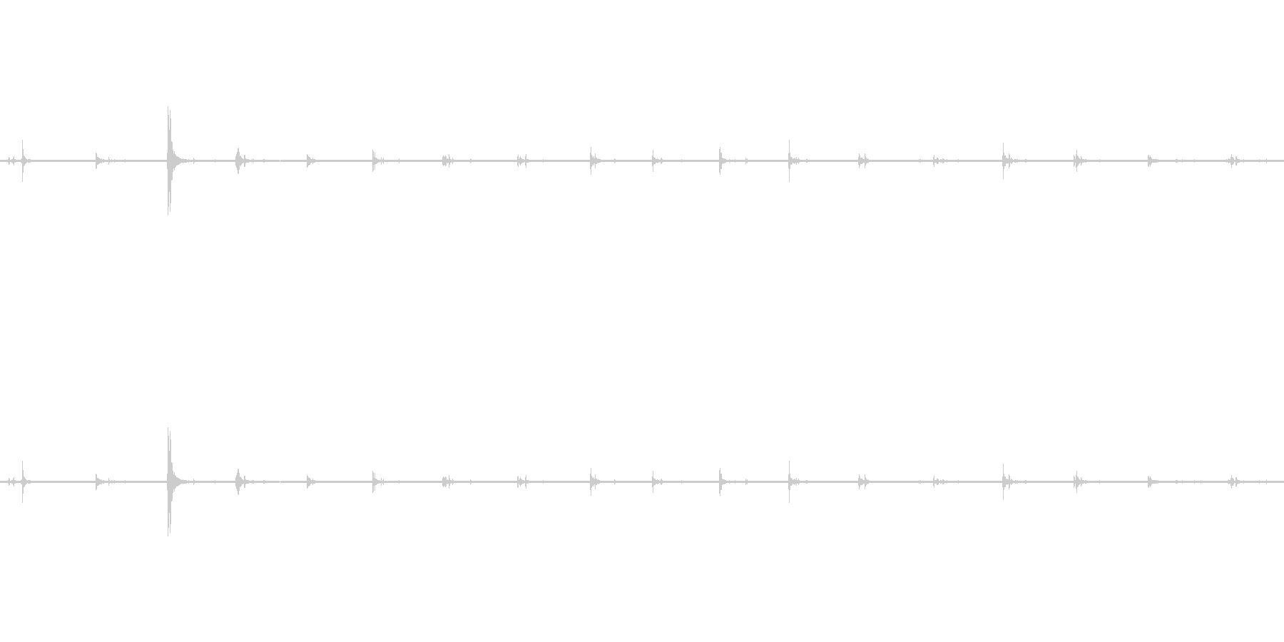 【生音】足音 - スニーカー 01の未再生の波形