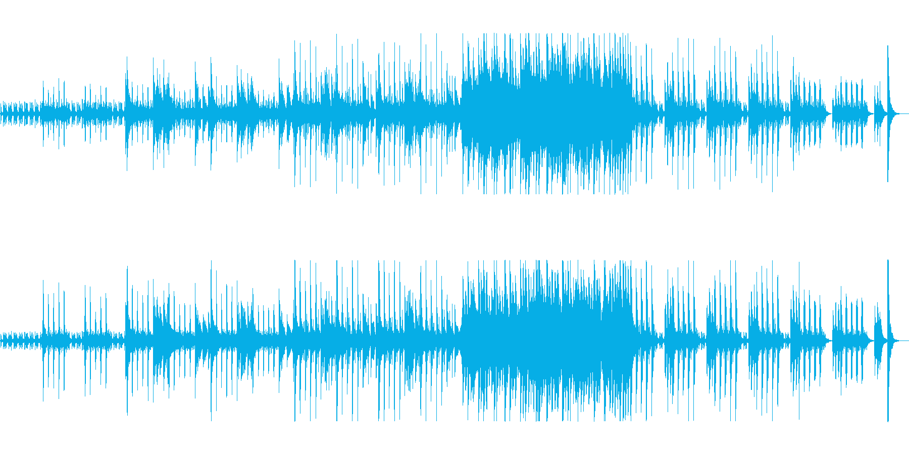 平穏なストリング行進曲の再生済みの波形