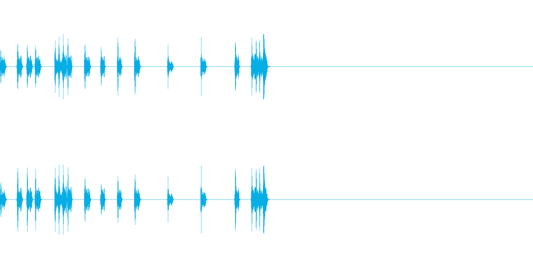 ダッシュ音の再生済みの波形
