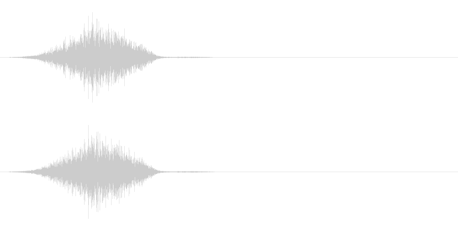シュ!サー!っと紙を擦る音です。の未再生の波形