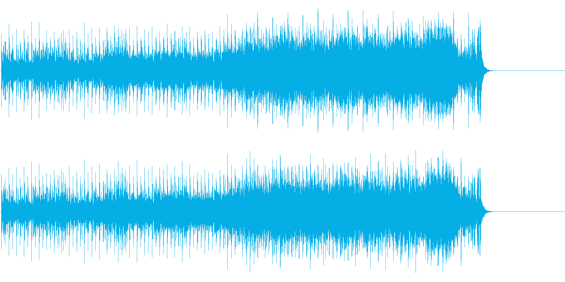 愉快で夢のあるポップ(A~サビ~エンド)の再生済みの波形