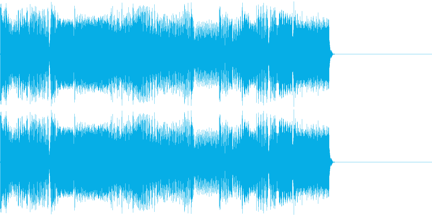 サイバーな機械電子音の再生済みの波形