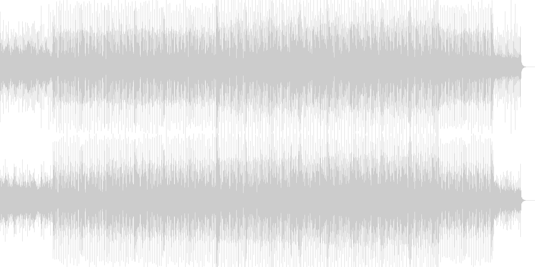 爽やかで明るく疾走感のあるBGMの未再生の波形