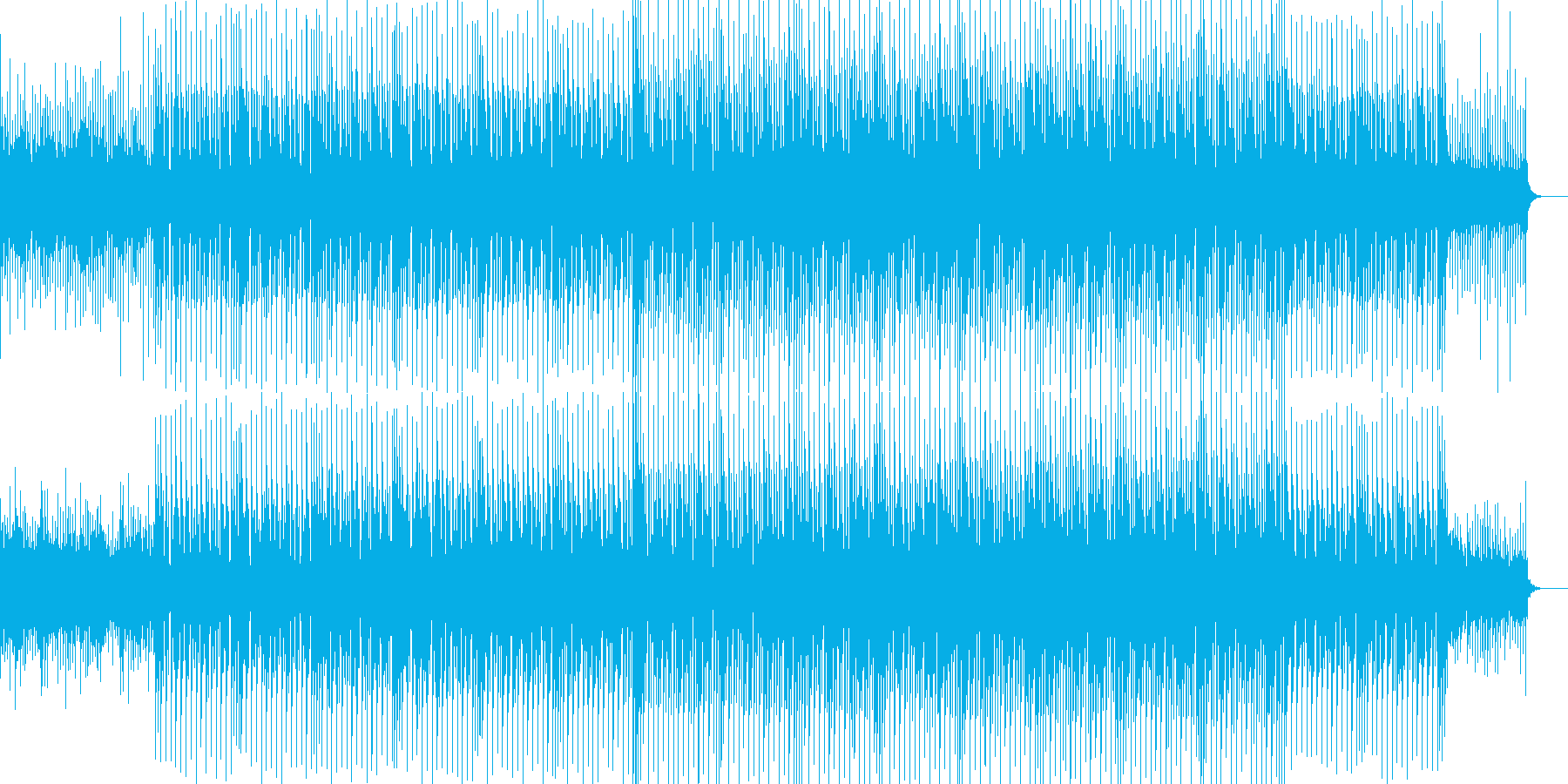 爽やかで明るく疾走感のあるBGMの再生済みの波形