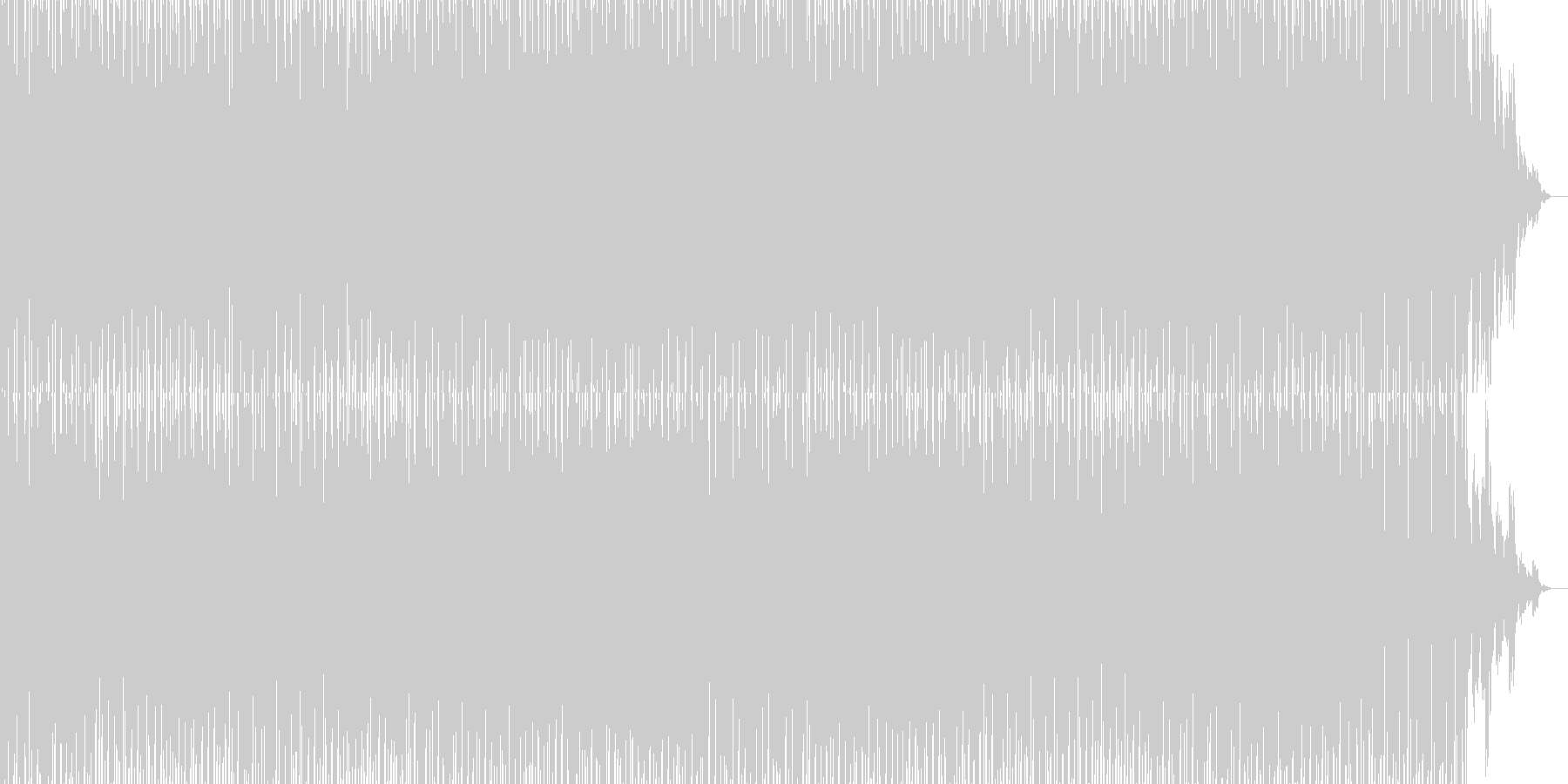 敵に追い詰められるがついに勝利する感じの未再生の波形