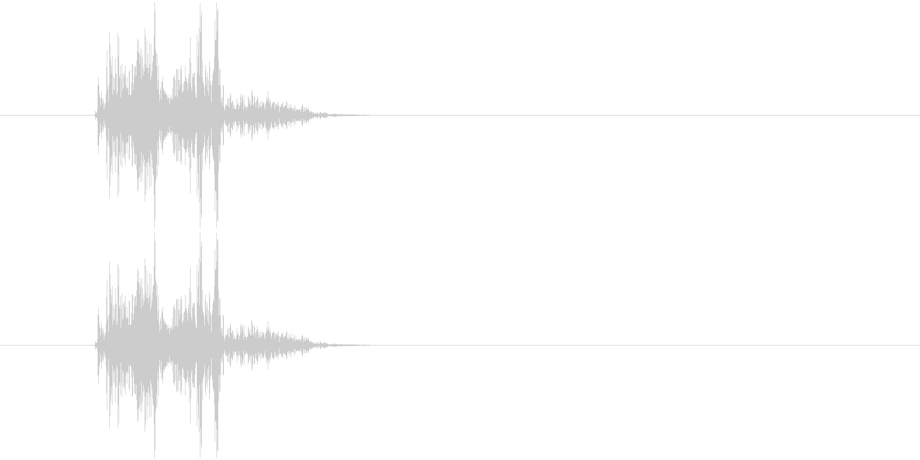 バタン(衝撃、打撃音)の未再生の波形