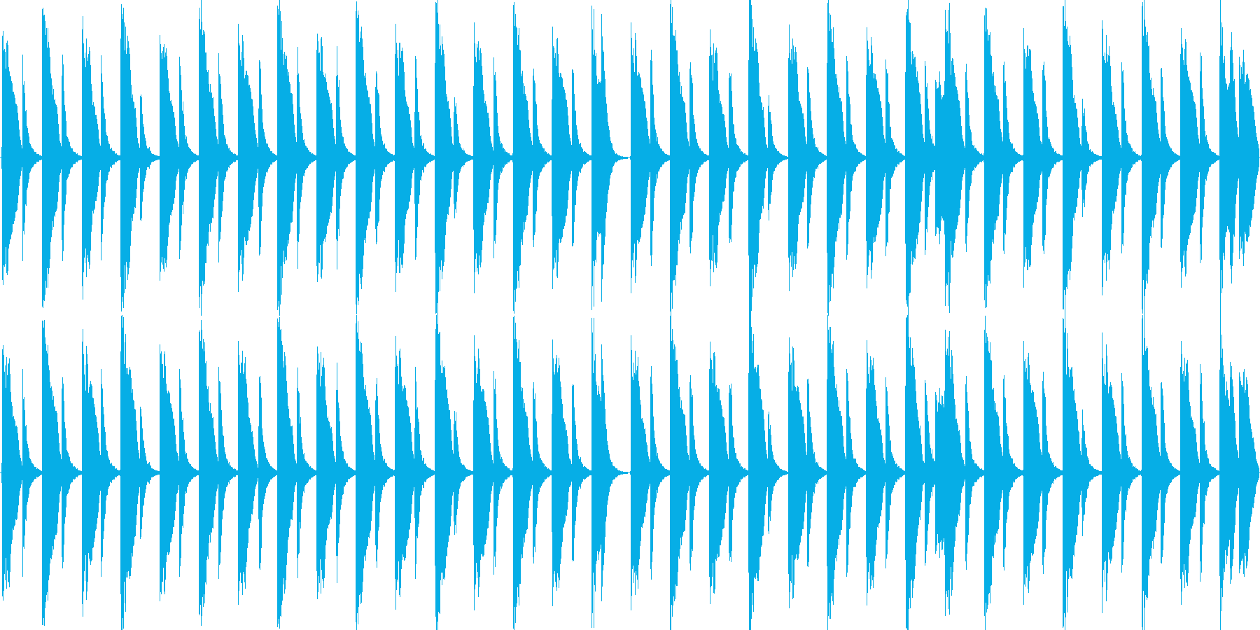 ハウスのリズムを基本にした楽曲です。の再生済みの波形