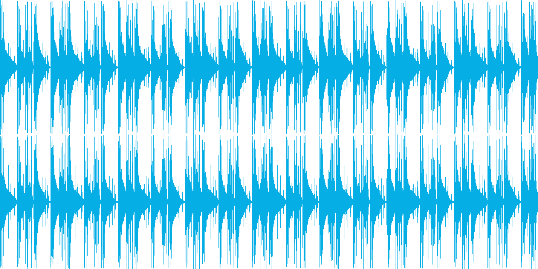 エレクトリックピアノが響く静かなループ曲の再生済みの波形