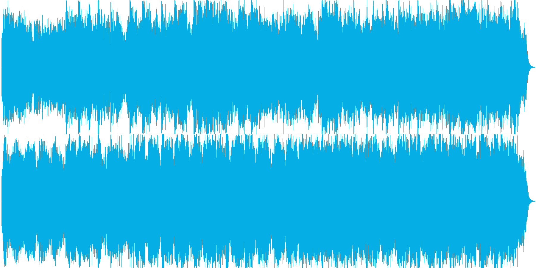 幻想的で神々しい曲の再生済みの波形