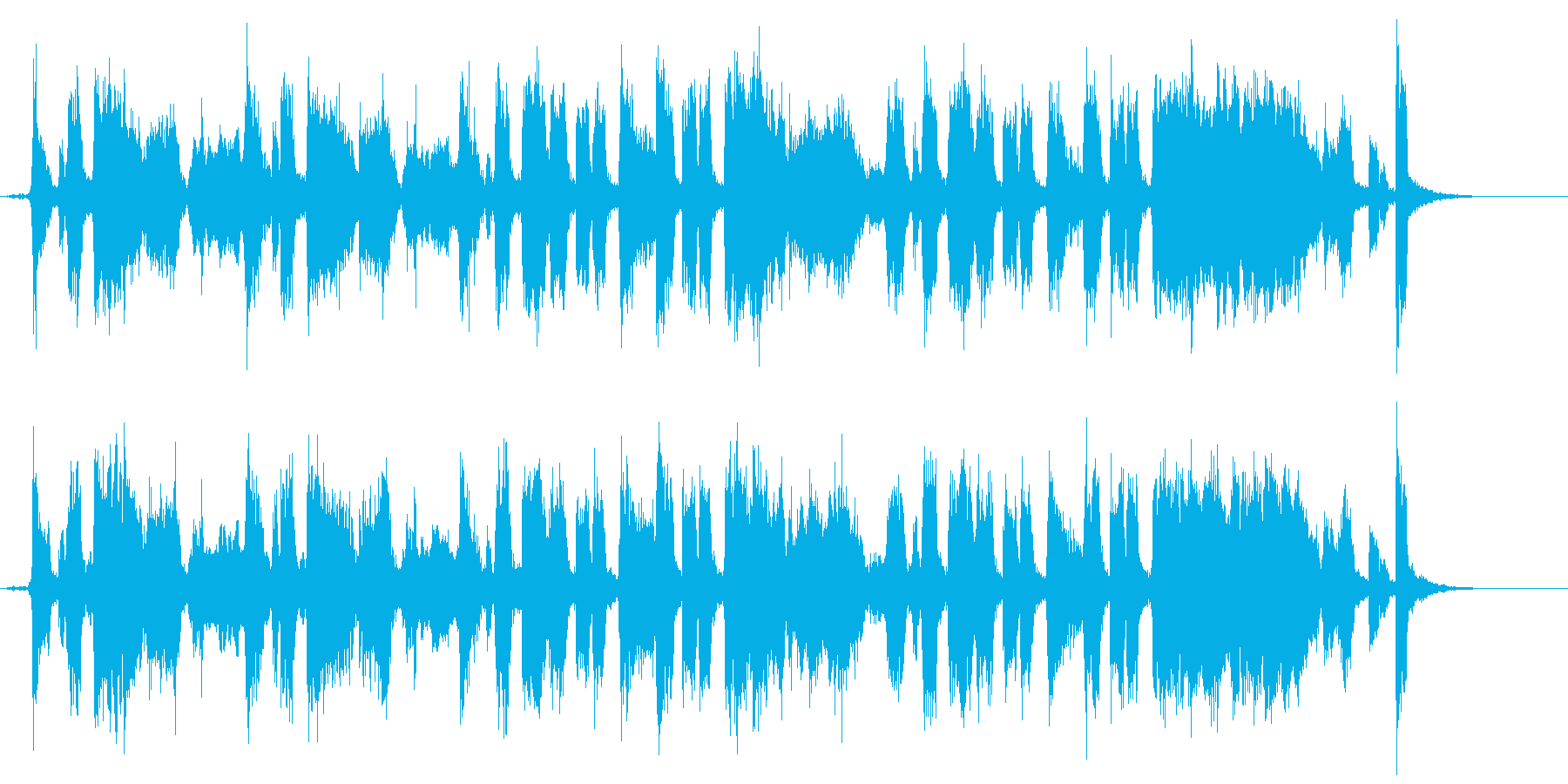 バースデーソングを4beatアカペラでの再生済みの波形