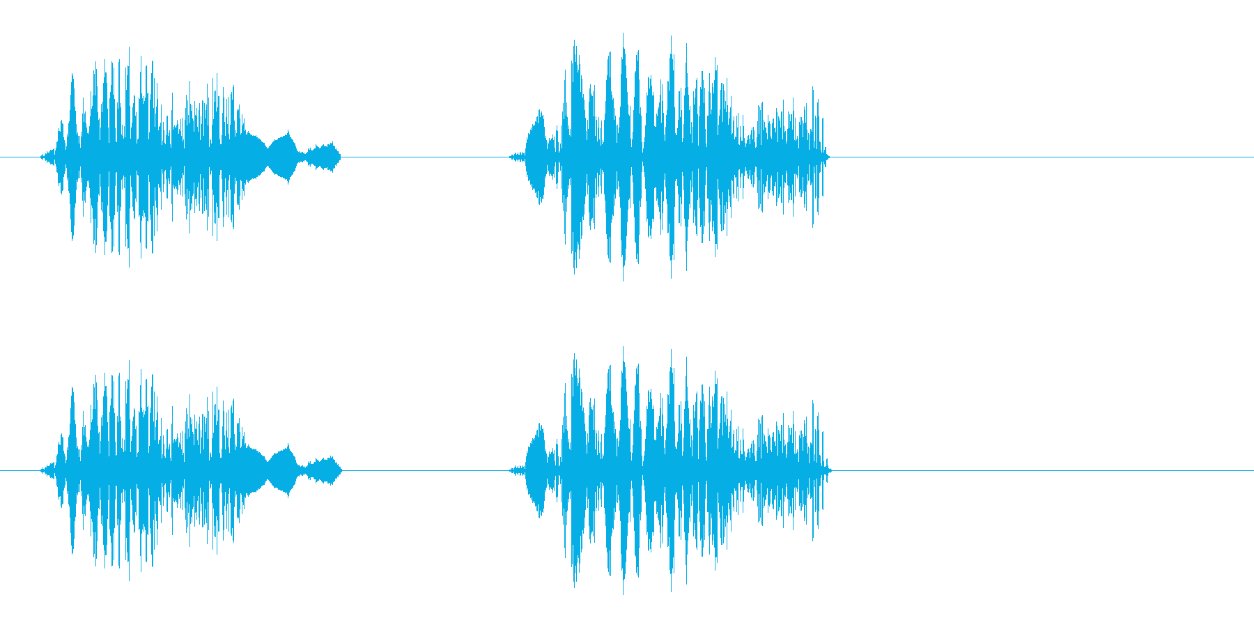 ギュギュ(短めの音)の再生済みの波形