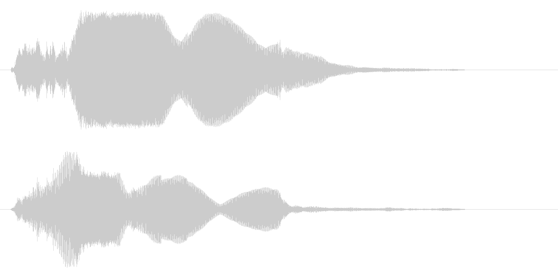 キンというガラスの音の未再生の波形
