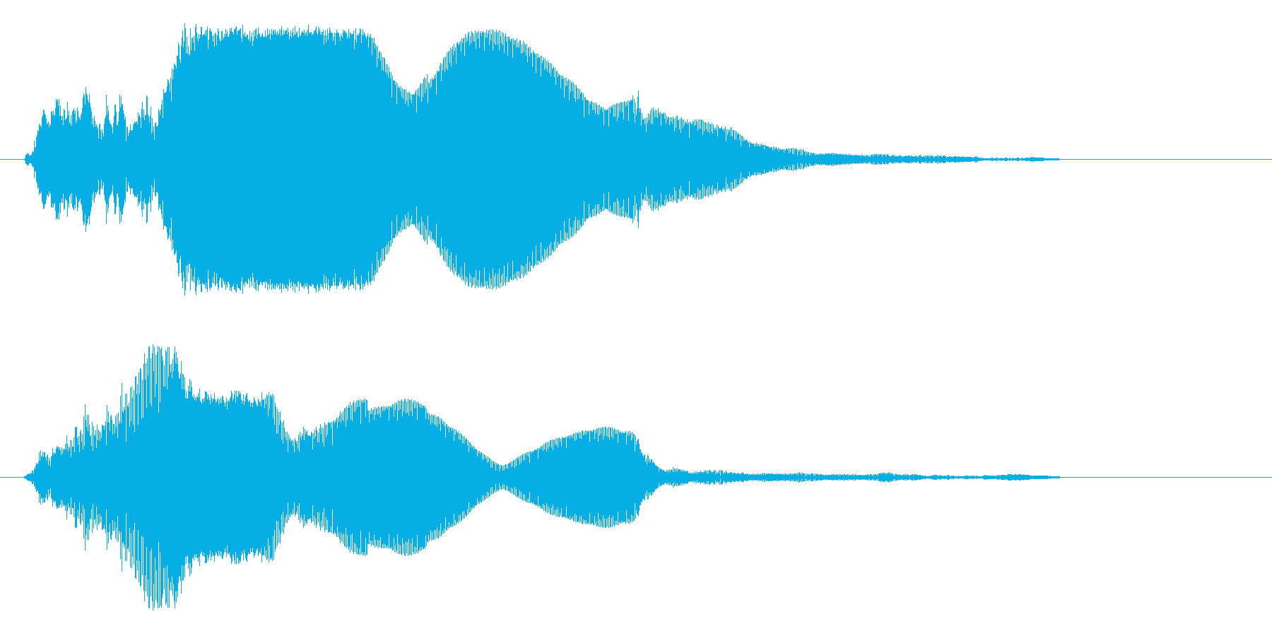 キンというガラスの音の再生済みの波形