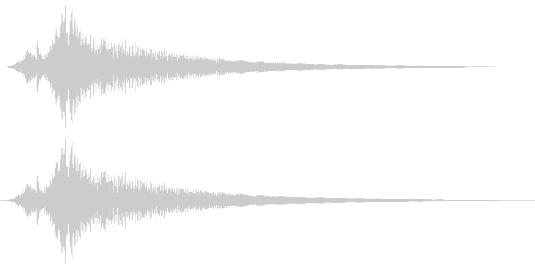 打撃 刀の音1 シャキーンの未再生の波形