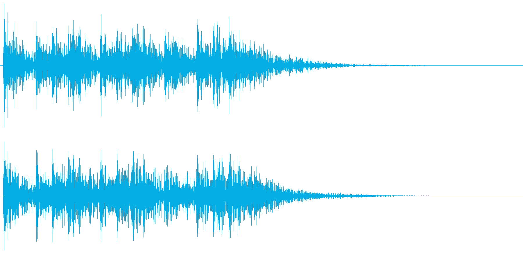 ティンパニとスネアのクリア 場面転換音の再生済みの波形