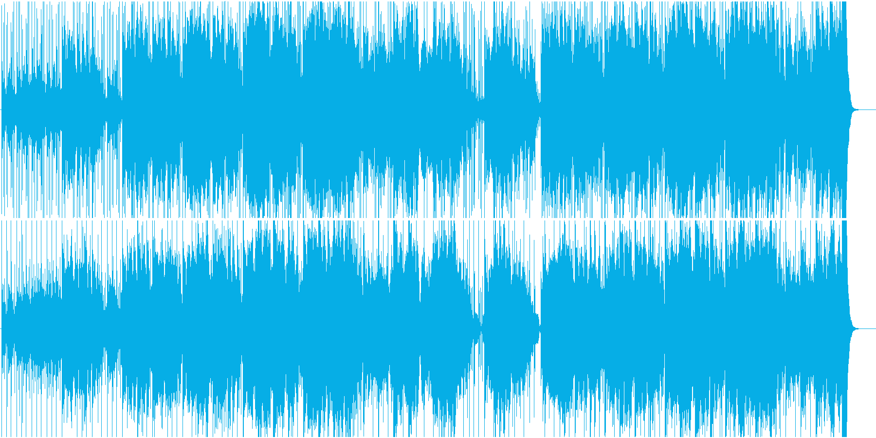 シリアスで緊張感のある曲の再生済みの波形
