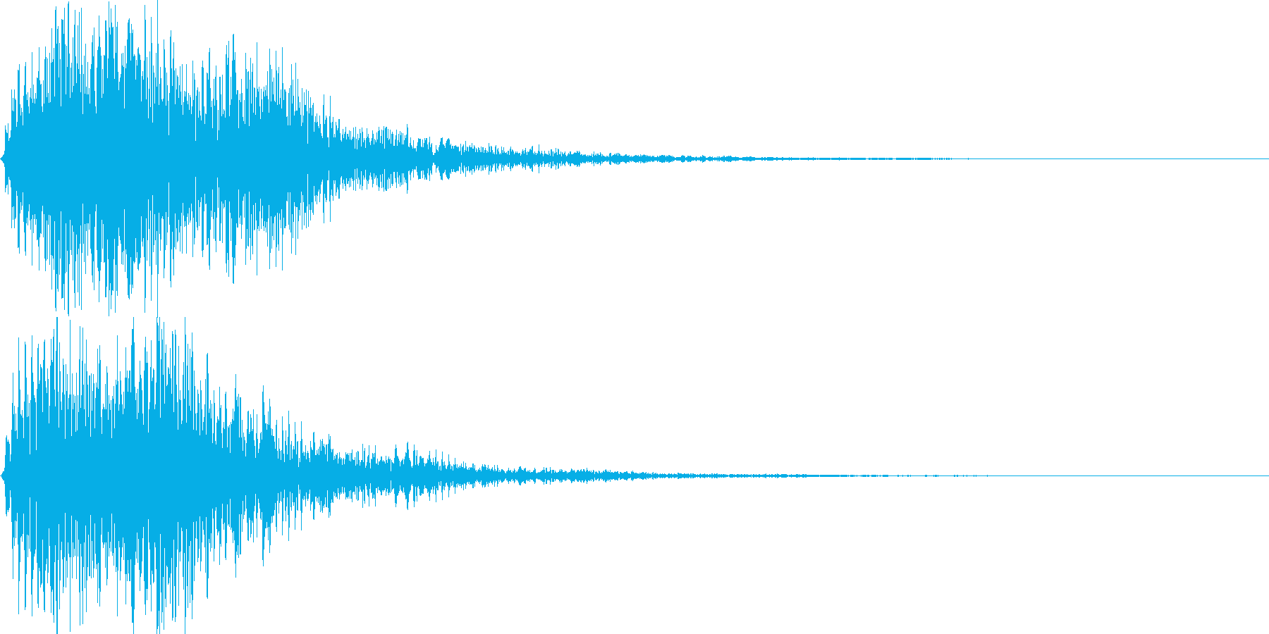 ホラーシーンなどで良く聞く音です。の再生済みの波形