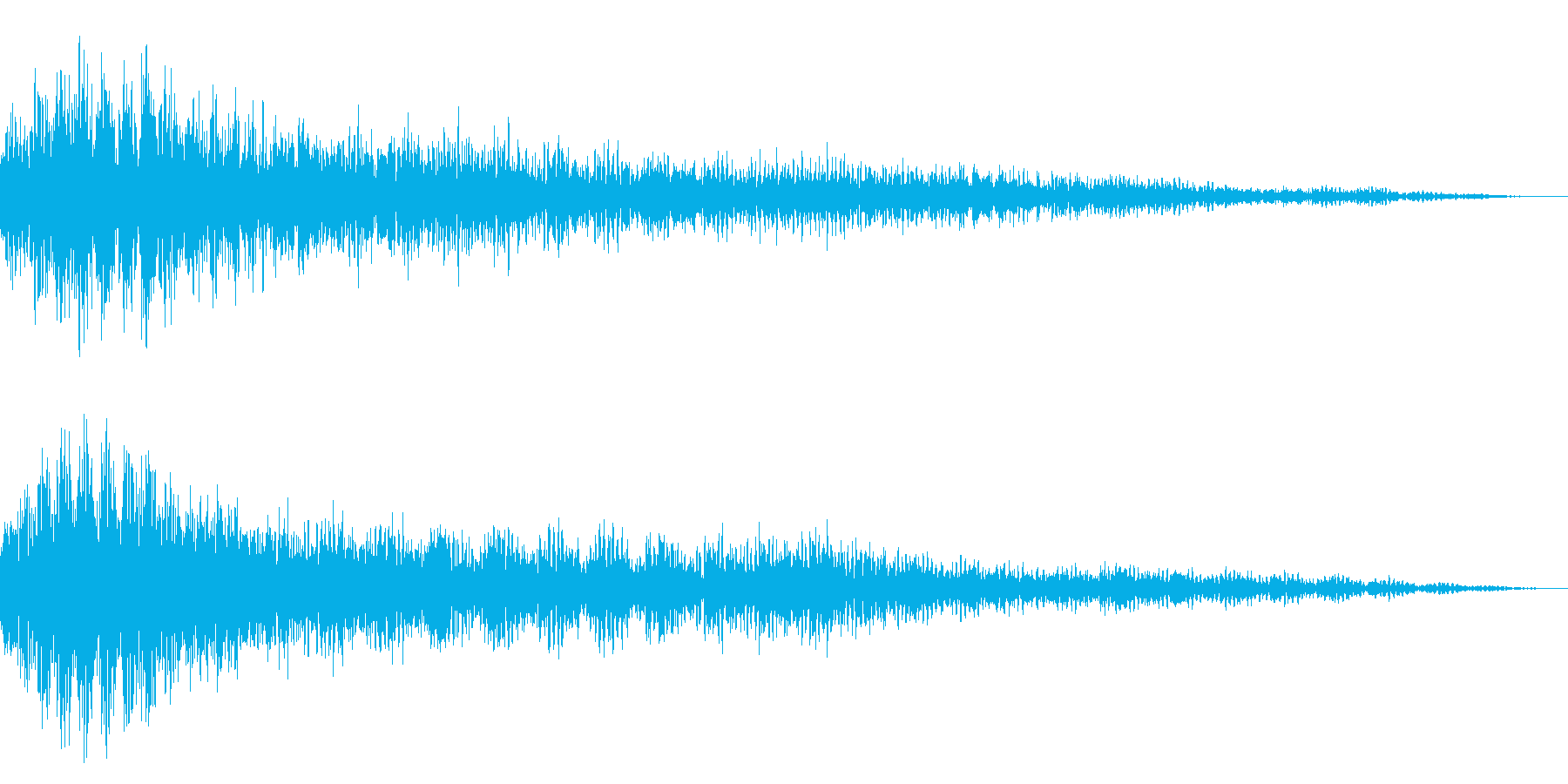 ガーンガーン ホラーなピアノ 怖い音の再生済みの波形