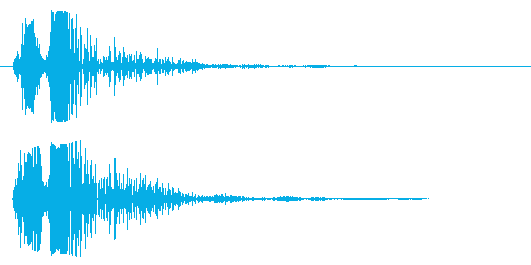 バシャッ(重ためのシャッター音)の再生済みの波形