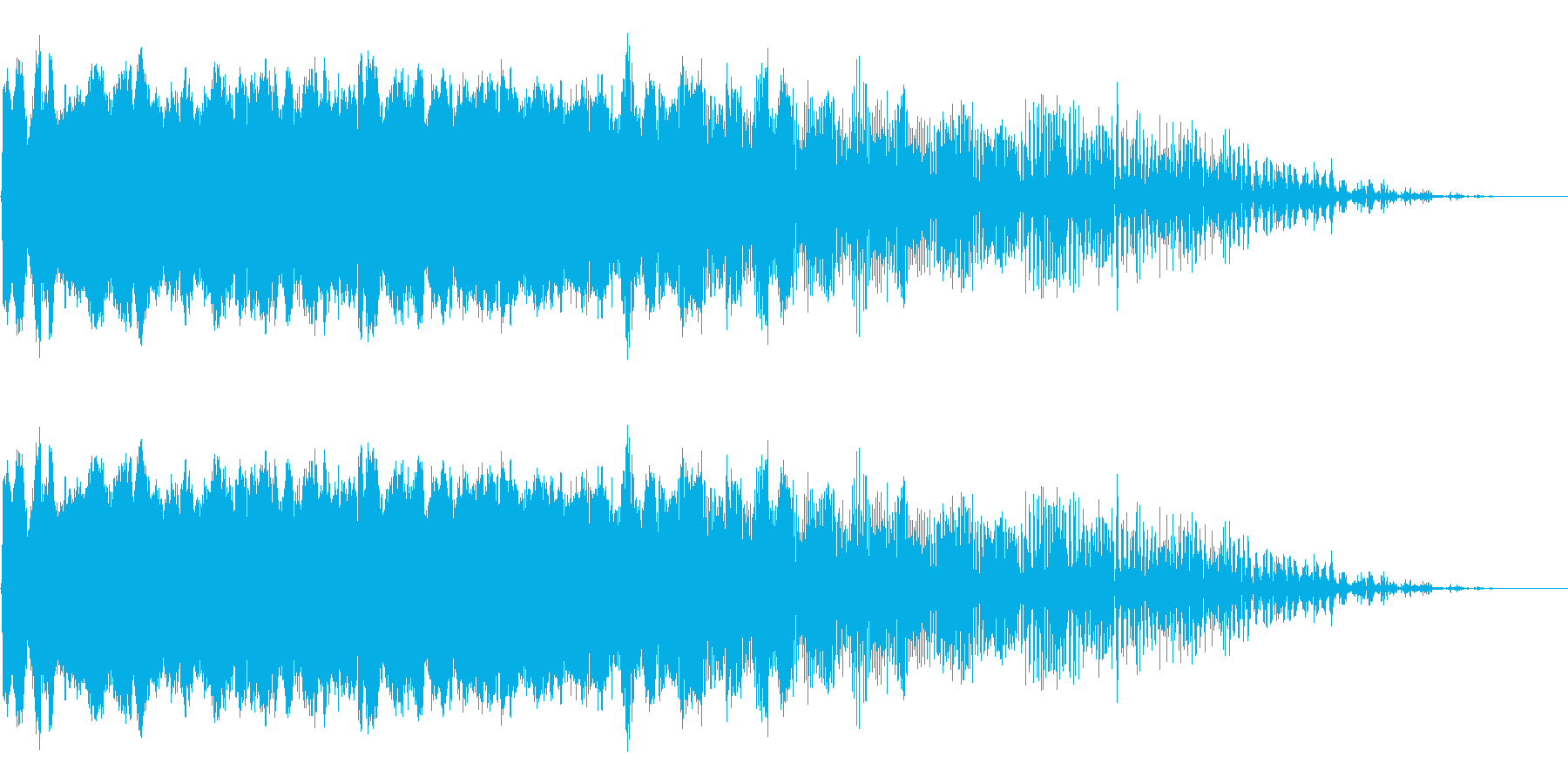 長めのシューティング音(高め)の再生済みの波形