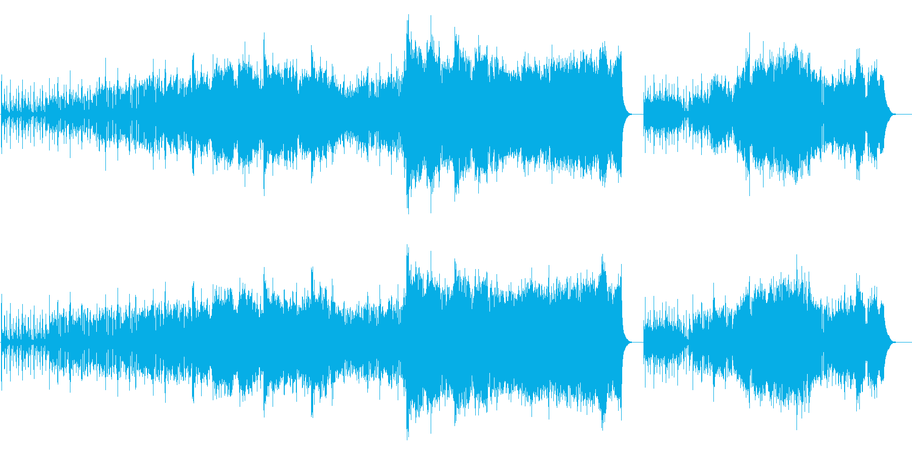 バグパイプを使った行進曲的なBGMの再生済みの波形