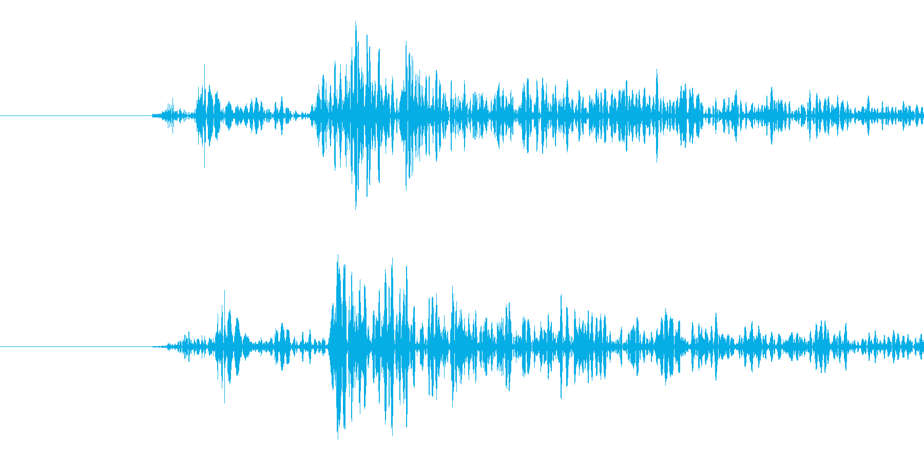 攻撃音の再生済みの波形