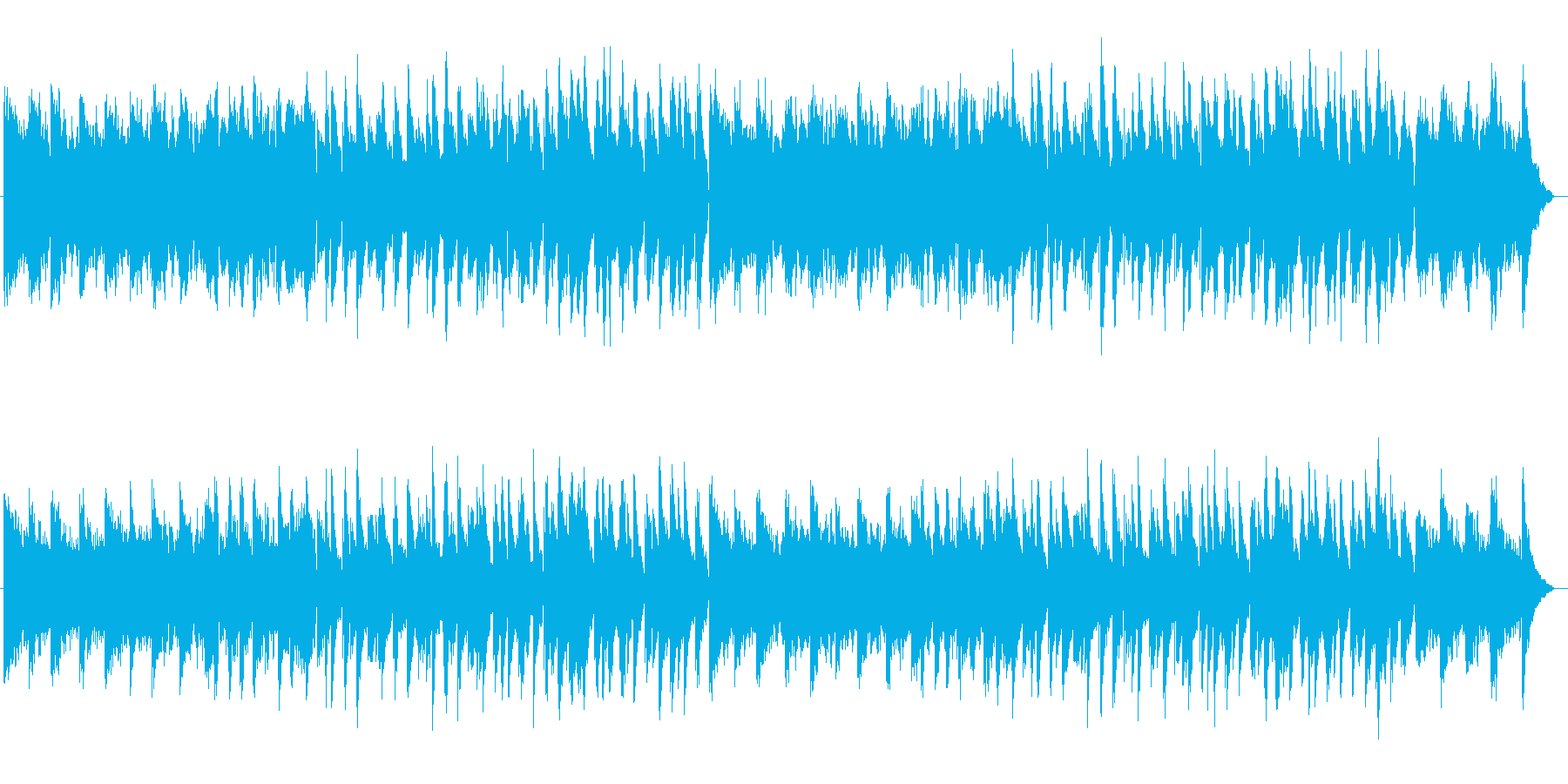 切ないロマンチックなシンセサイザー曲の再生済みの波形