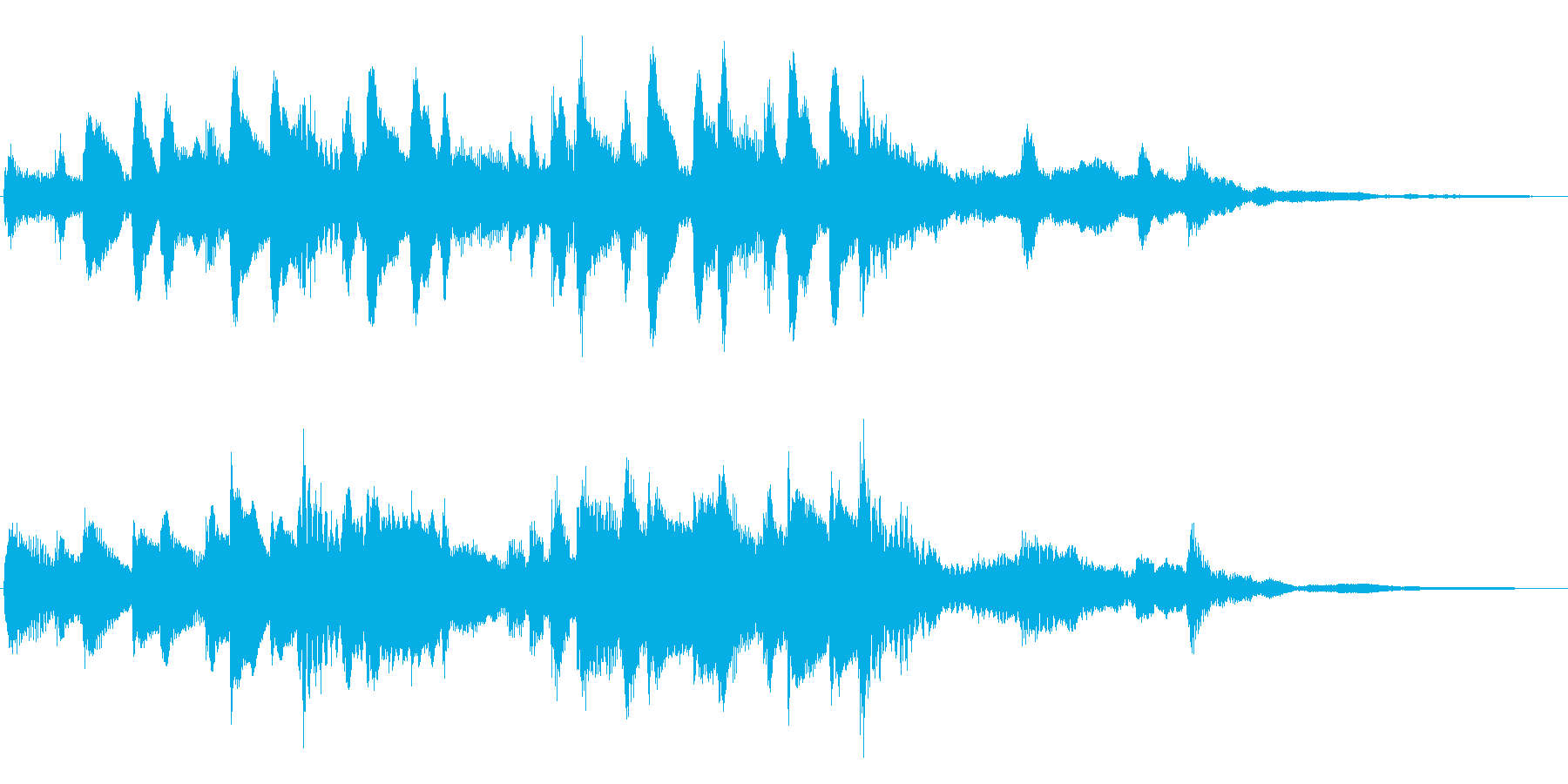 優しく可愛いリズミカルなCM向けピアノ曲の再生済みの波形