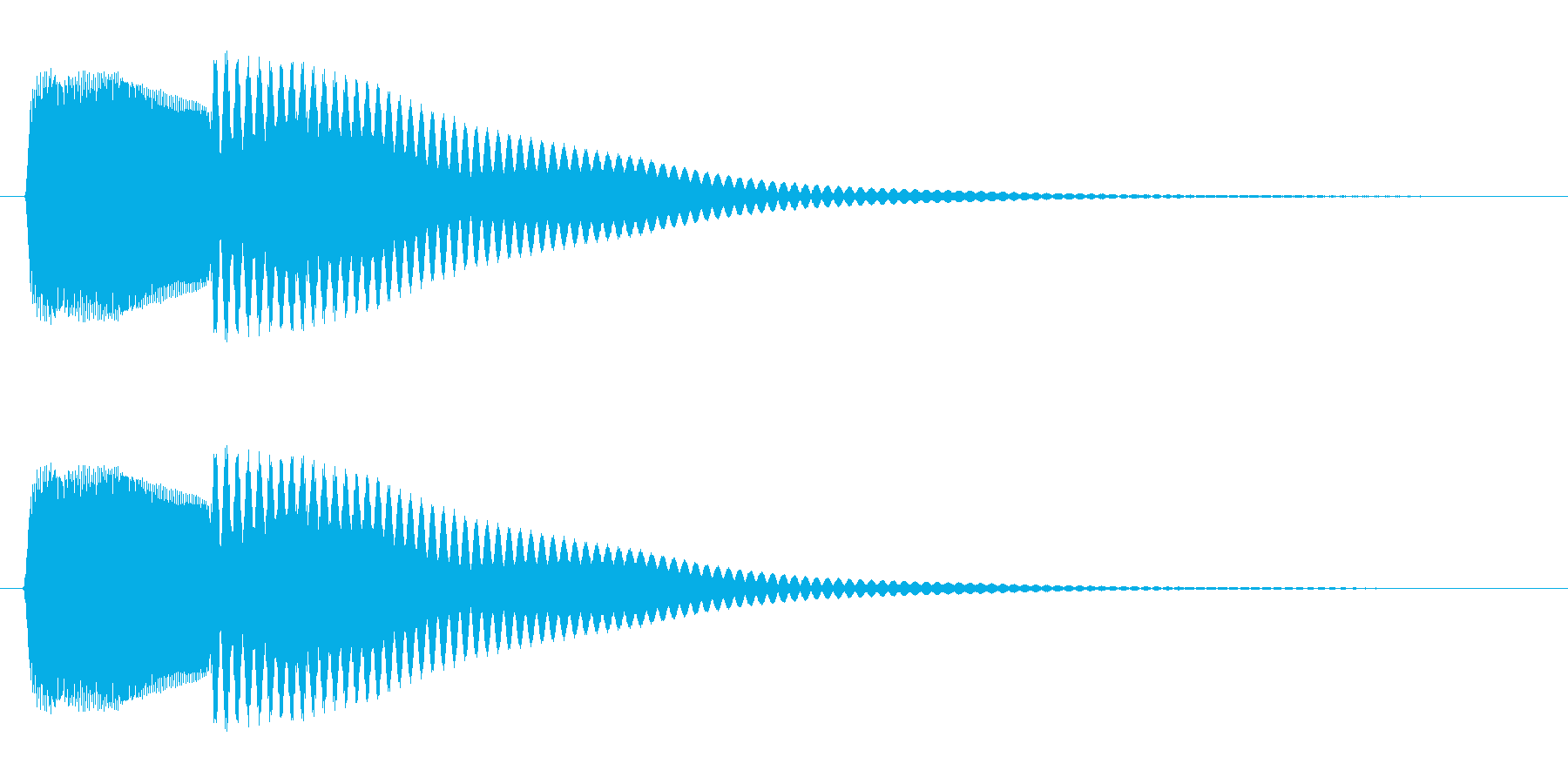 コカ〜ン(可愛らしいシステム向けの音)の再生済みの波形