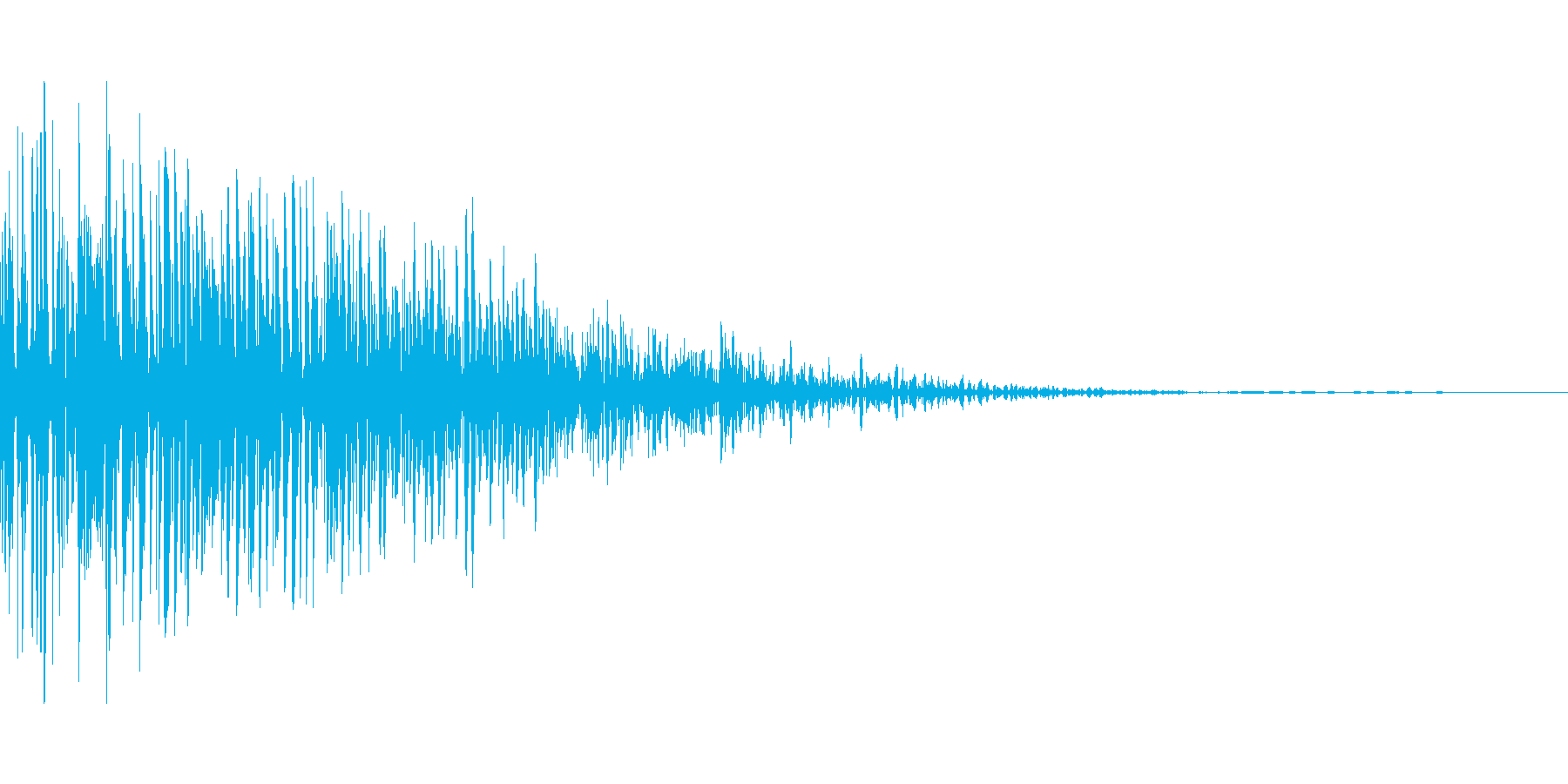短めの重みのある銃声音の再生済みの波形