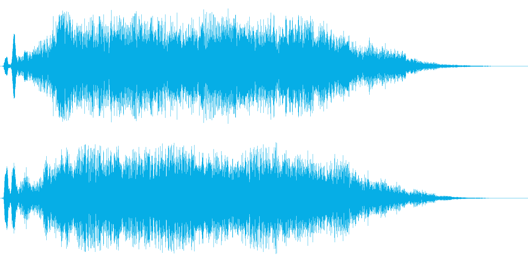 ヒューン(風の吹くような効果音)の再生済みの波形