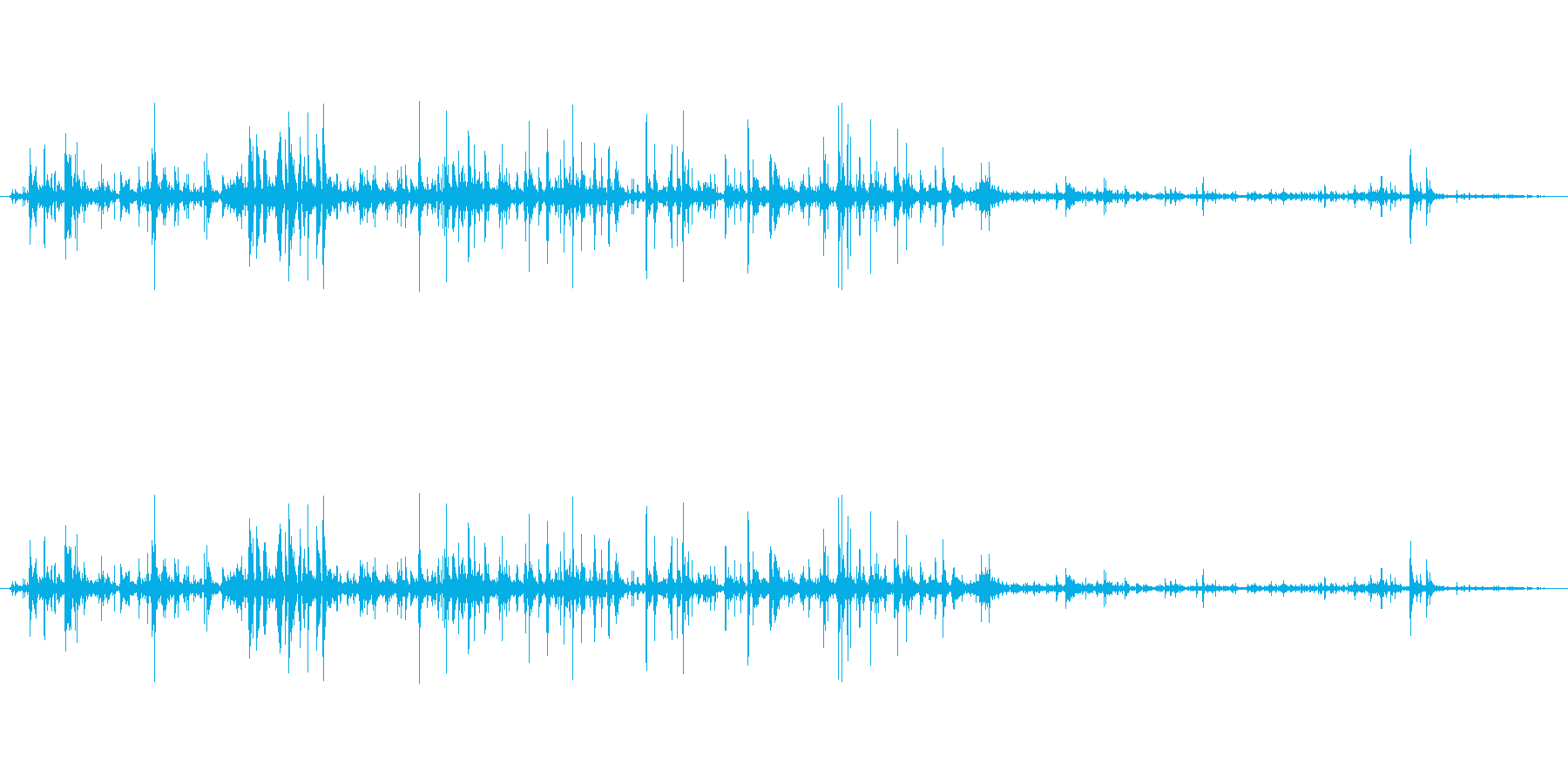 注ぎ お湯の注ぎ音の再生済みの波形