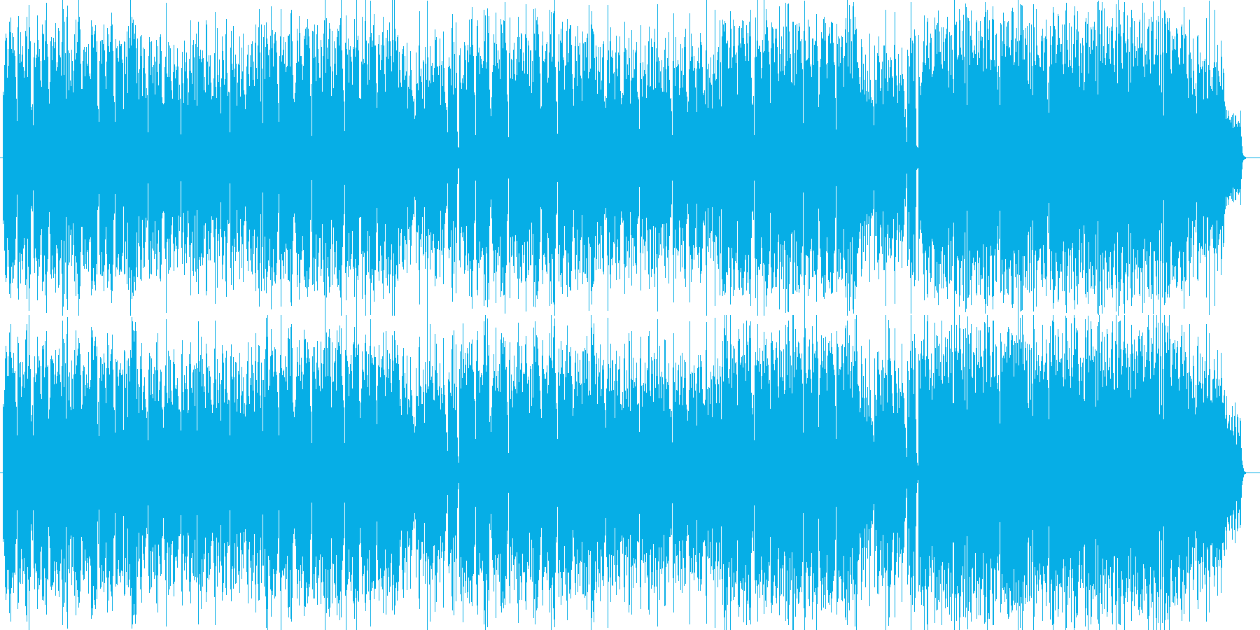 ボサノヴァ風シンセサイザー曲の再生済みの波形