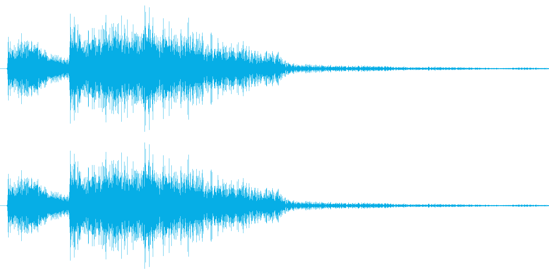 クイズの出題されるときの音の再生済みの波形