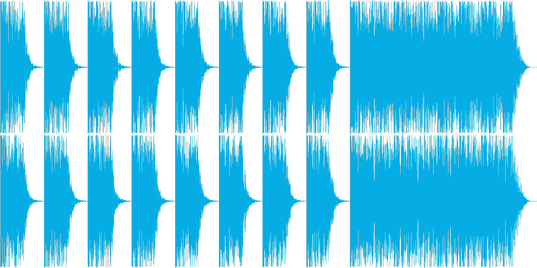 打楽器 BPM=100の再生済みの波形