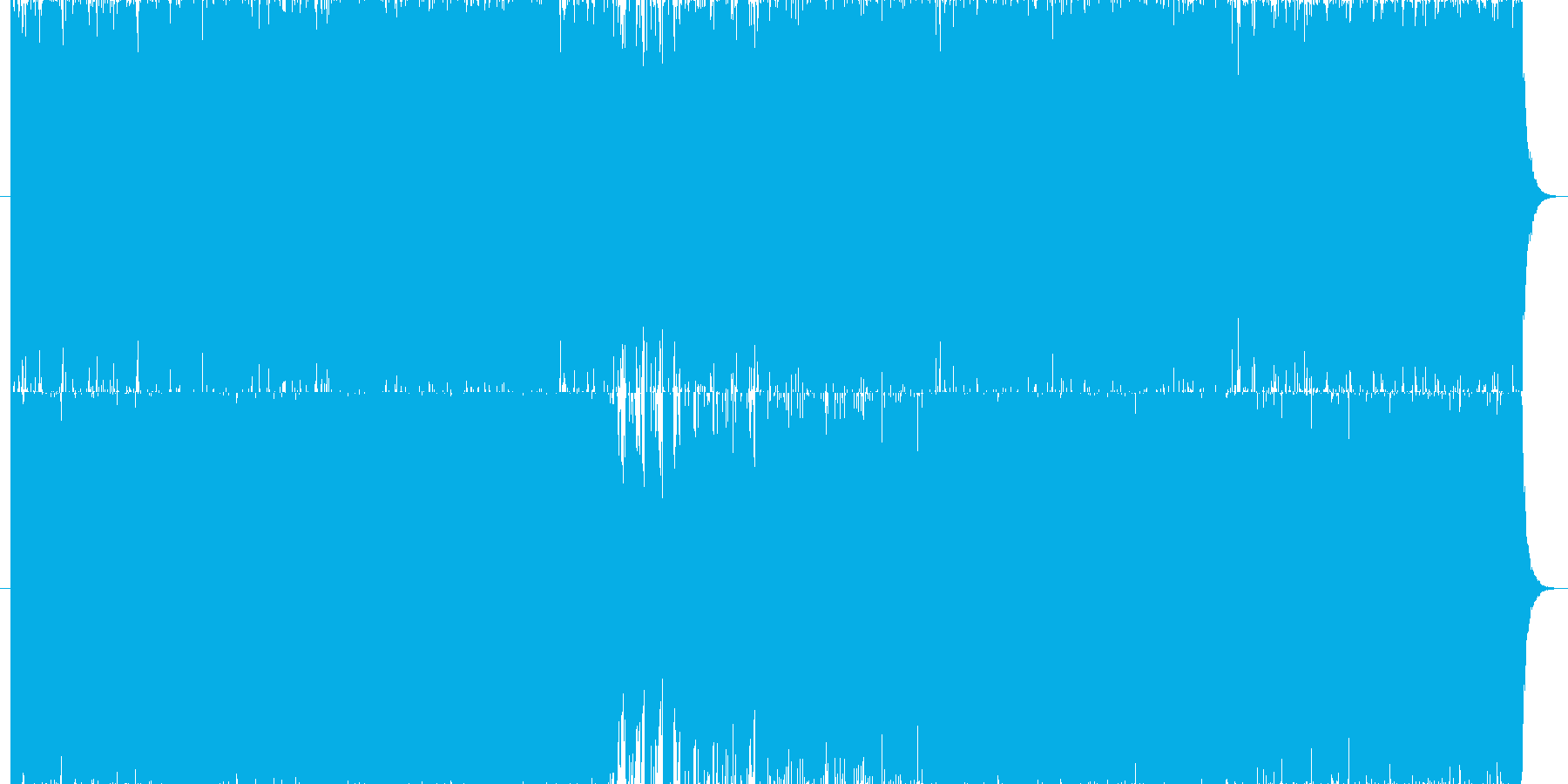 これから新しい何かが始まる希望に満ちた曲の再生済みの波形