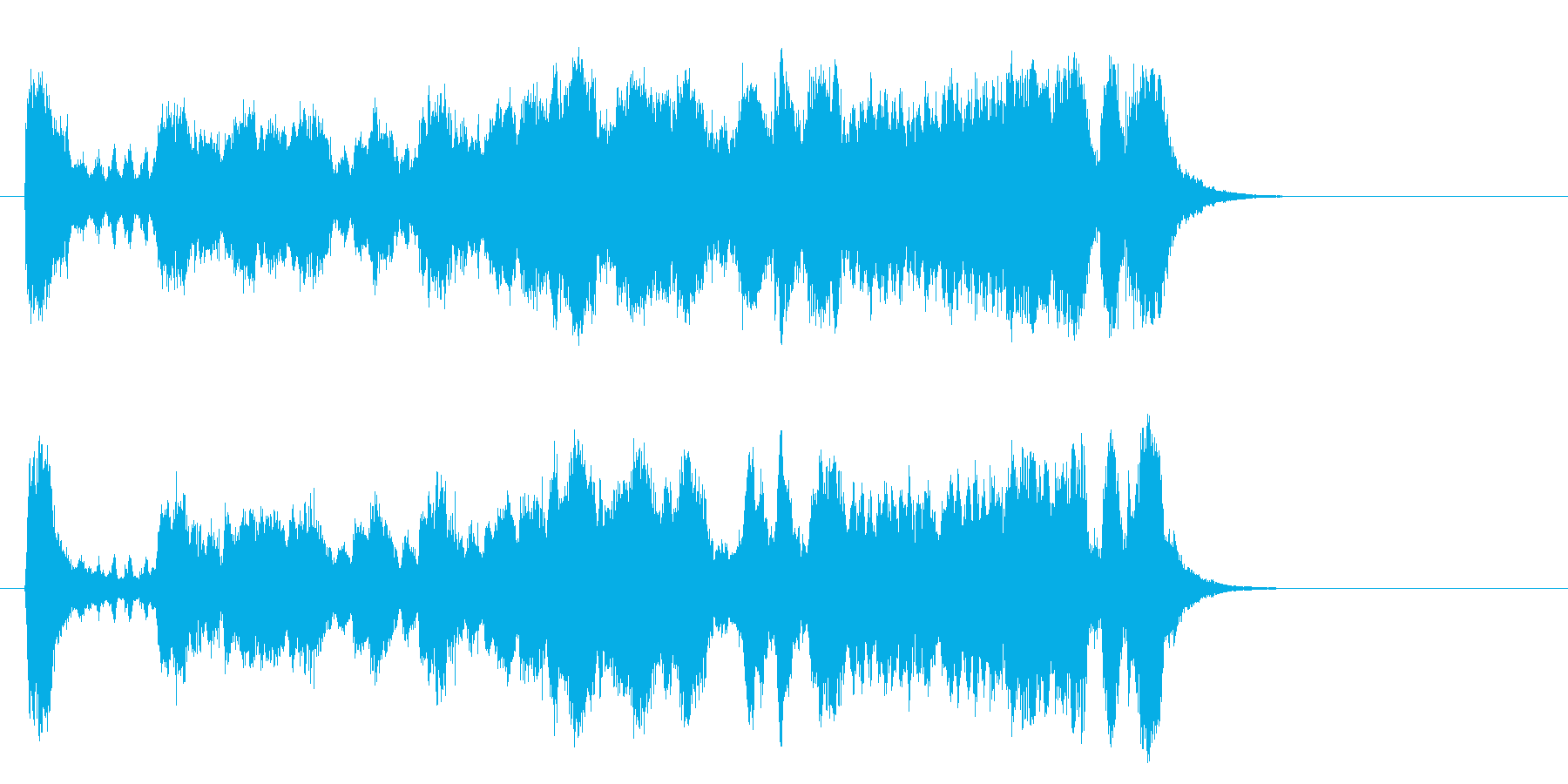 気品高いオーケストラ楽曲(イントロ)の再生済みの波形