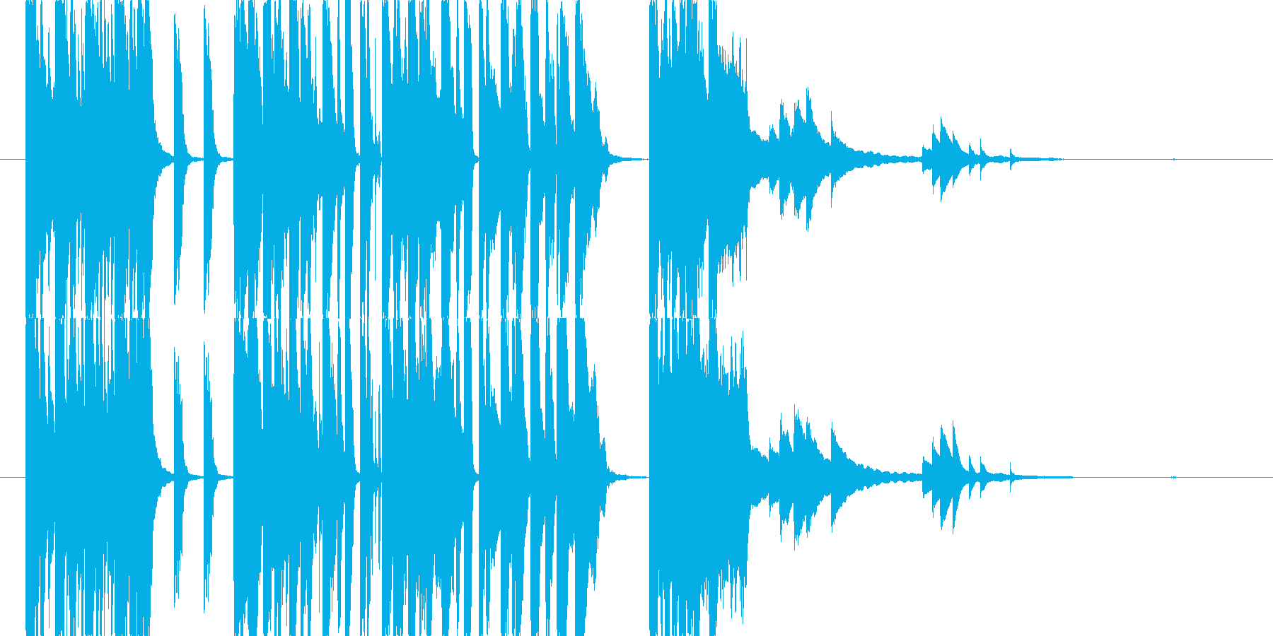 お馴染みの曲のお洒落ポップス風アレンジの再生済みの波形