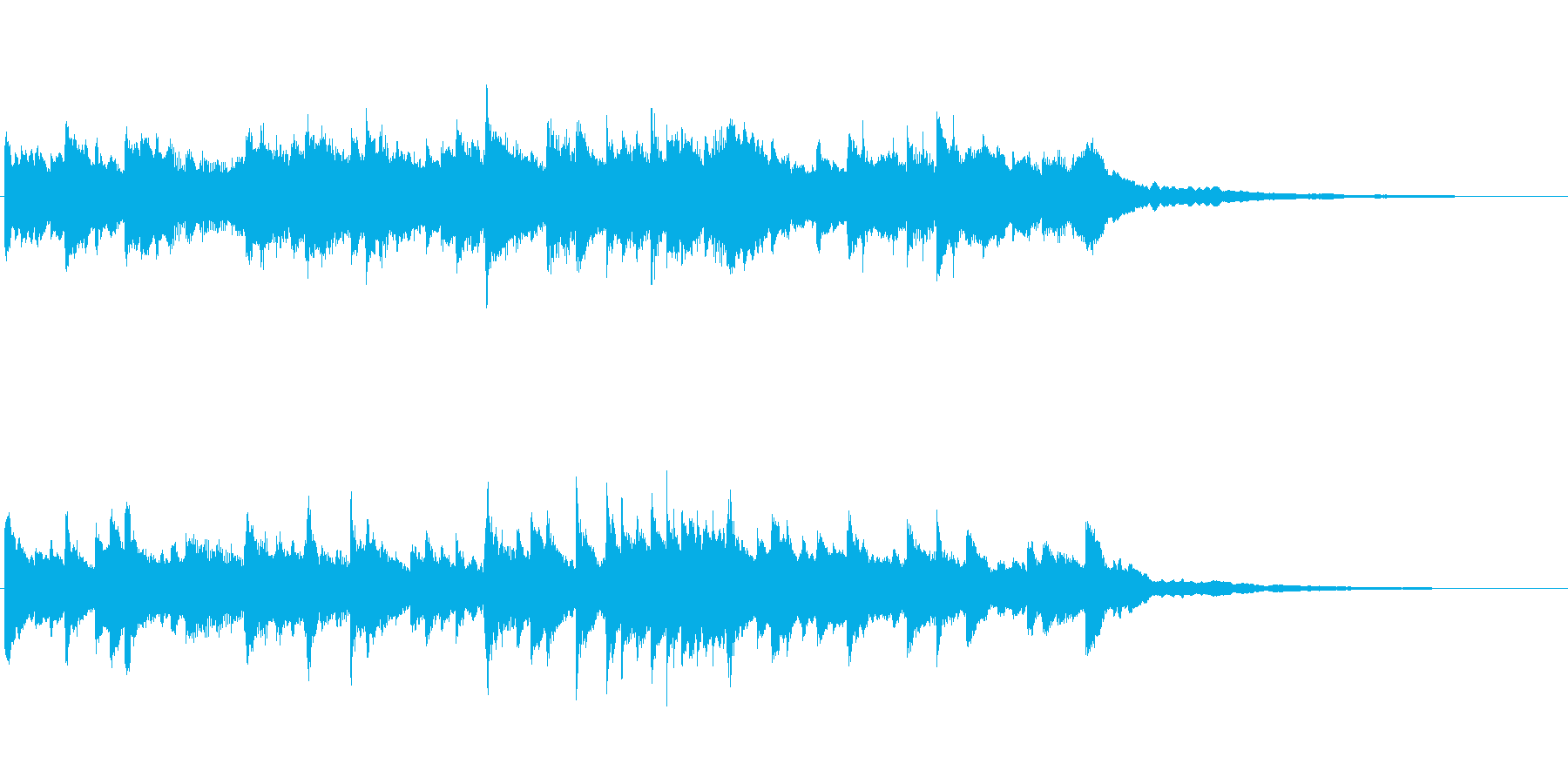 ピアノBGM30秒しっとりあたたか優しいの再生済みの波形