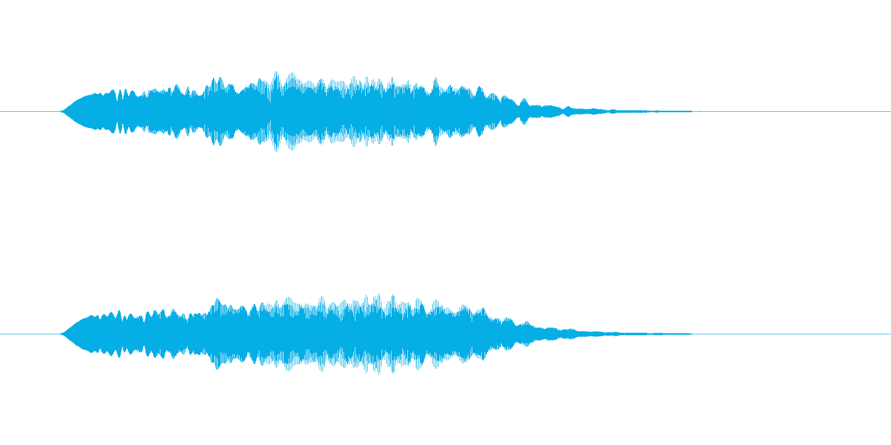 幻想的な起動音の再生済みの波形