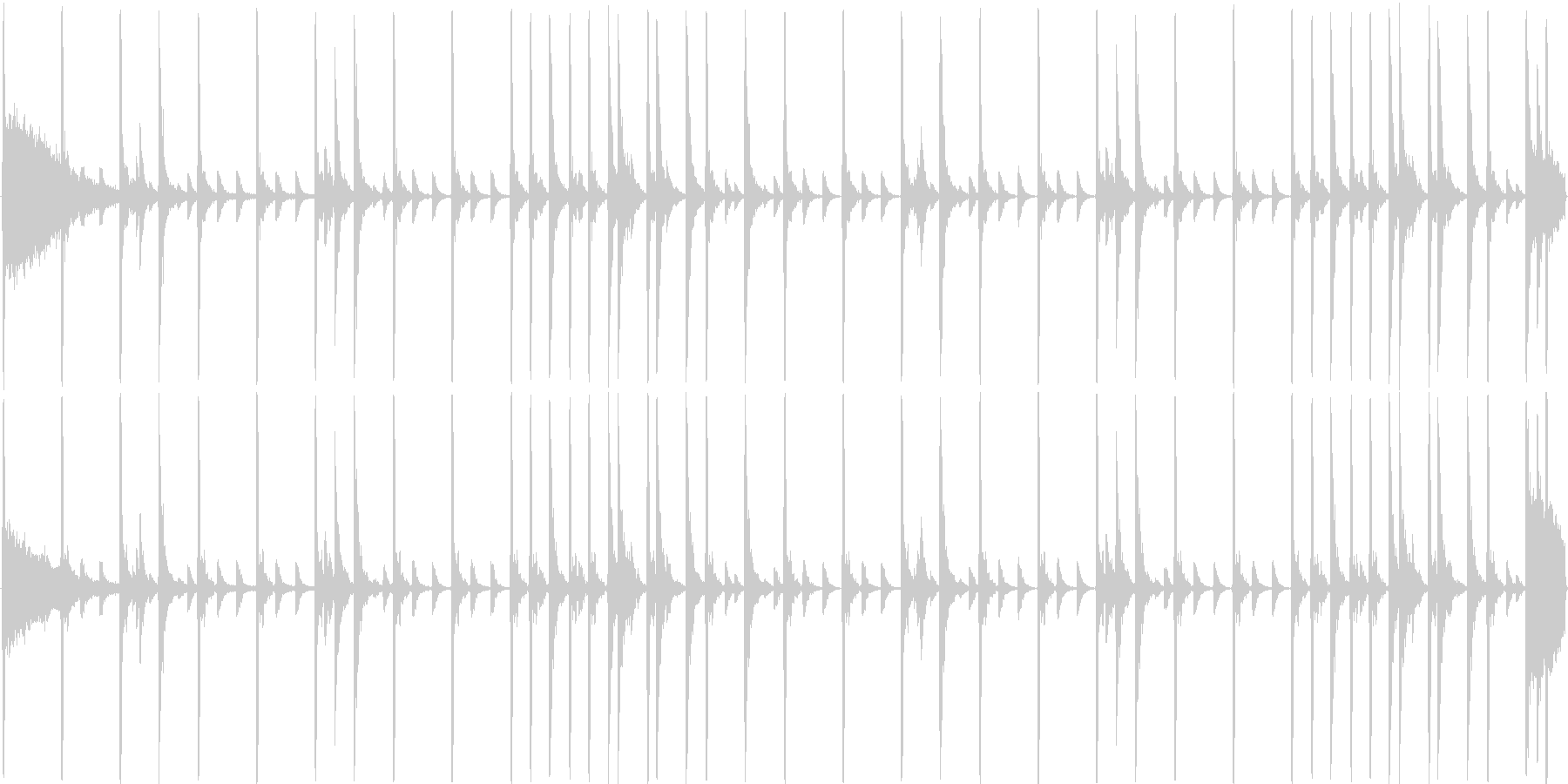 ロックのドラムをイメージした楽曲です。の未再生の波形