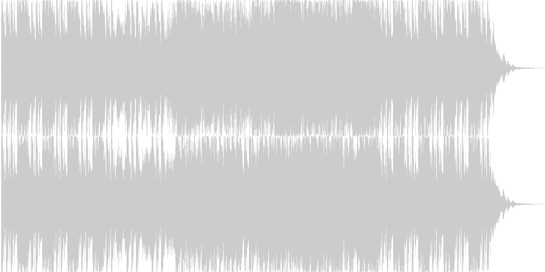 焦燥感にかられるパワフルオーケストラ曲の未再生の波形