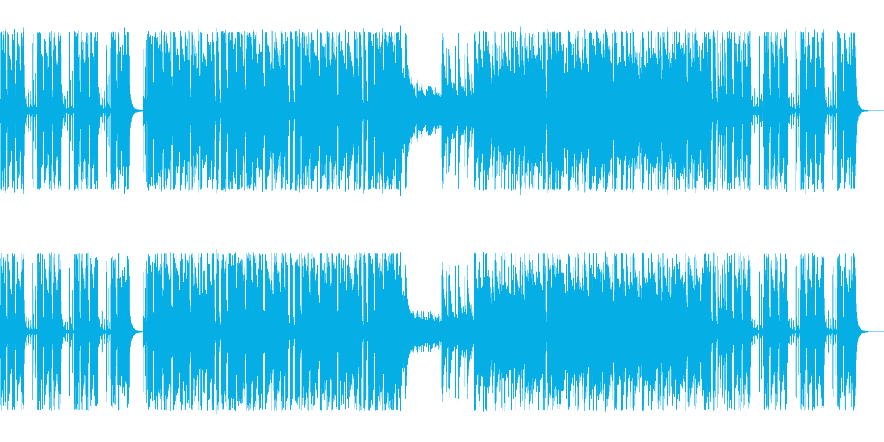賑やかなシンセと拍手の音が軽快なポップスの再生済みの波形