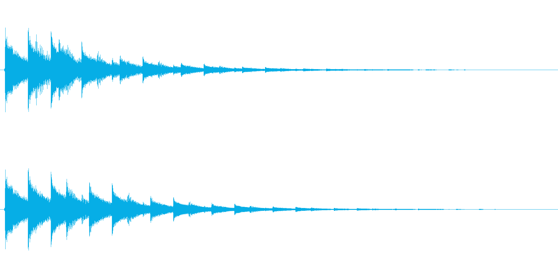 チャララン(決定音、シンセ、高めの音)の再生済みの波形